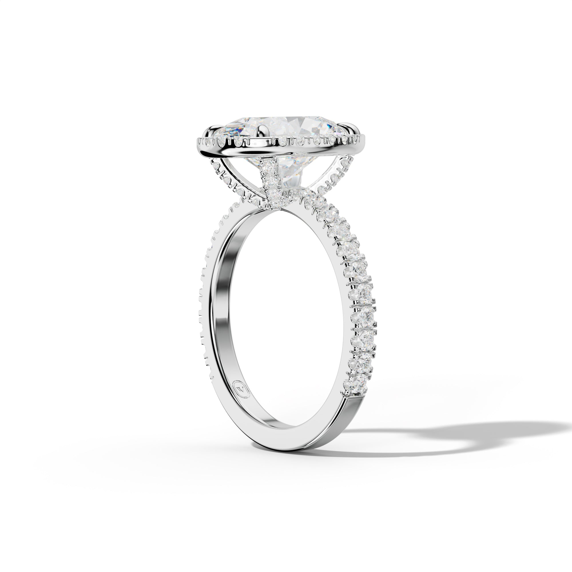 Violet Oval Diamond Engagement Ring